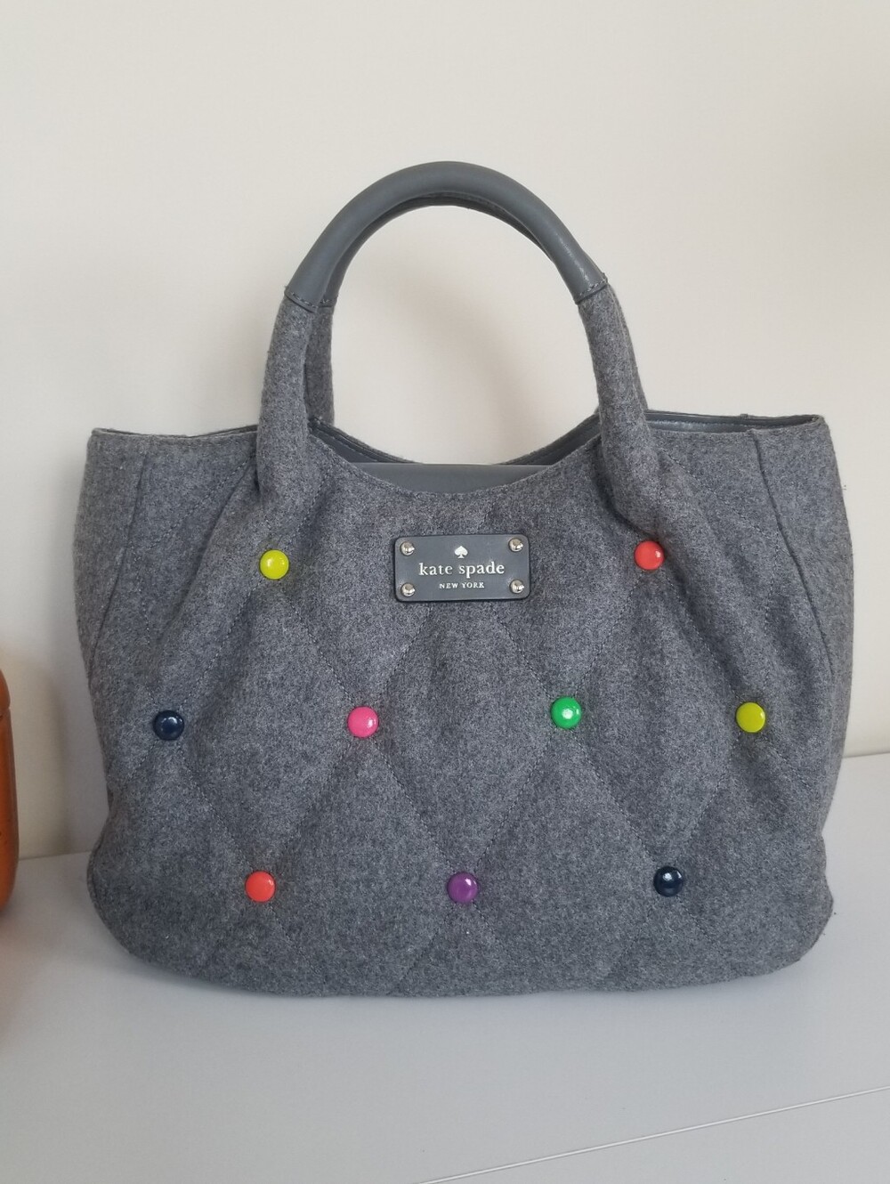 Kate Spade Dazzle Dot Stevie Wool Satchel Bag